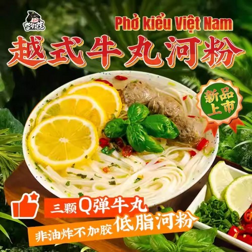 享多滋越式牛丸河粉正宗越南河粉河粉速食早餐米粉夜宵酸辣粉丝