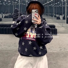 25fw ins爆火whenever越南闪粉星星秋冬加绒厚款套头连帽卫衣帽衫 25fw ins爆火whenever越南闪粉星星秋冬加绒厚款套头连帽卫衣帽衫